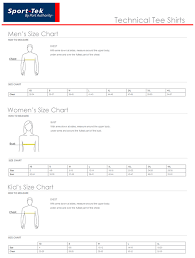 Sport Tek Size Chart Tech Tees Team One Newport