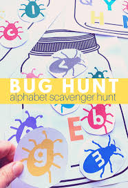 These scavenger hunts for kids are great ways to add a little more fun to your outdoor adventures. Bug Alphabet Scavenger Hunt Free Printable Activity No Time For Flash Cards