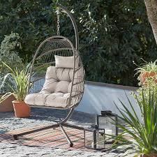 Grey Single Garden Hanging Chair Homebase