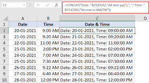 combine date and time in excel easy
