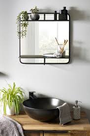 Buy Black Shelf Wall Mirror From Next