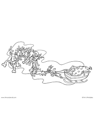 santa s sleigh coloring page tim s