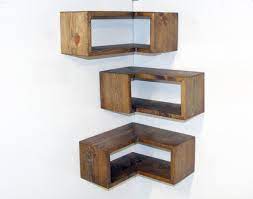 Set Of 3 Shelves Modern Corner Shelf