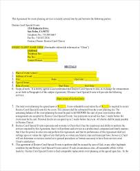 Elegant Event Planner Contract Template 415941600037 Event