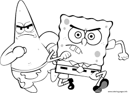 Printable patrick from spongebob coloring page. Spongebob Squarepants Patrick Angry Coloring Pages Printable