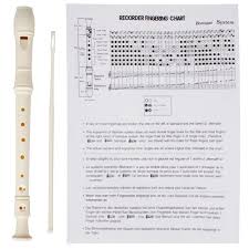 Abs Soprano Descant Recorder Clarinet 8 Holes German Style C Key With Fingering Chart Cleaning