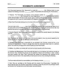 Roommate Agreement Contract Create Download A Free Template