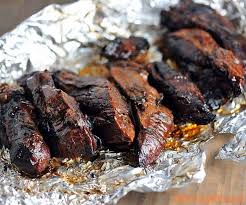 grilled tender juicy boneless beef ribs