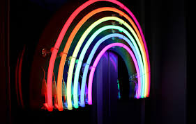 Wallpaper lights, colorful, rainbow ...