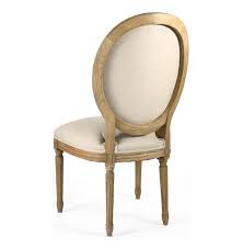 Ours are designed with the right proportions to be comfortable to sit in until dessert. Madeleine French Country Natural Linen Oval Back Dining Chair Kathy Kuo Home