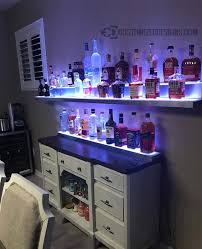 Wall Mounted Low Profile Liquor Shelves