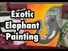 how to paint an elephant on canvas