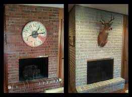 How To Paint A Red Brick Fireplace To