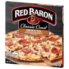 red baron pizza four meat clic