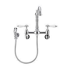 Wall Mounted Bridge Kitchen Faucet With