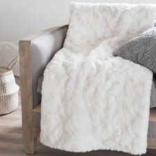 white and grey faux fur throw off 50