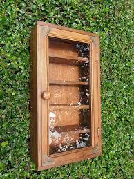 Choose a display case that fits what you'll be using it for. Small Wall Curio Cabinet 1 Door 5 Shelves Display Case Hung On Etsy