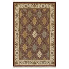 red indoor medallion area rug in the