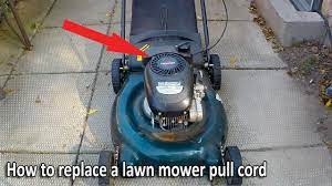 Tecumseh lawn mower pull cord replacement - YouTube