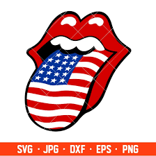 american flag tongue svg 4th of july