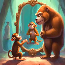 Зеркало и Обезьяна. обезьяна …» — создано в Шедевруме
