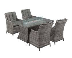 rectangular fire pit dining table