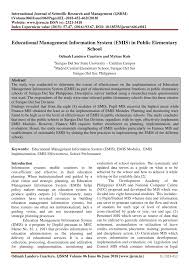 Pdf Educational Management Information System In Public