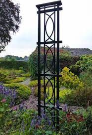 Exotic Metal Garden Obelisk In The