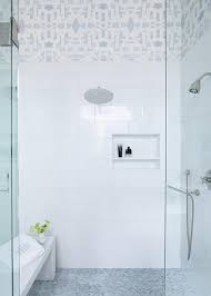 White Brick Shower Tiles Design Ideas