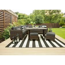 Outdoor Patio Wicker Dining Sectional