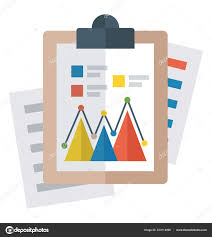 Mountain Chart Flat Icon Design Stock Vector Prosymbols