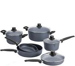 Basic pot and pan sets include essentials like skillets and sauce pans, while larger collections add extra pieces for more variety. Woll 10 Piece Cookware Set Qvc Com
