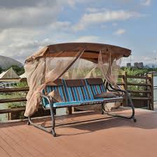 Outdoor 3 Seater Steel Frame Canopy