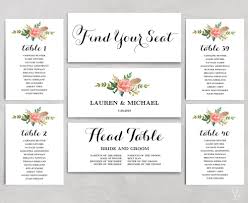 Wedding Seating Chart Template Header Signs And By