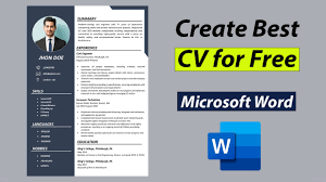 create best cv for free in ms word