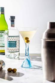 dirty gin martini with olive brine