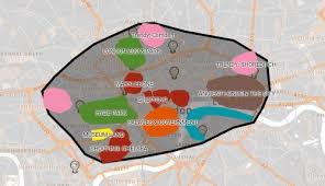 map of london neighbourhoods tourist