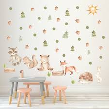 forest animals wall sticker for