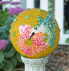 Hummingbird Jeweled Mosaic Gazing Globe