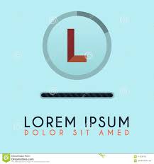 L Letter Initial Progress Logo Templates Stock Vector Illustration
