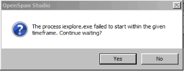 process iexplore exe failed