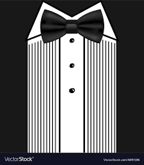 Bow Tie Tuxedo Invitation Design Template Vector Image