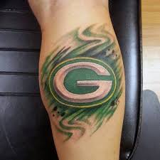 Create a professional tattoo logo in minutes with our free tattoo logo maker. Mens Watercolor Green Bay Packers Leg Calf Tattoos Green Bay Packers Tattoo Wisconsin Tattoos Calf Tattoo