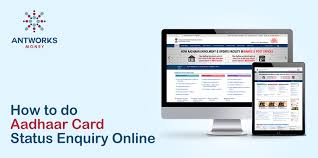 how to do aadhaar card status enquiry