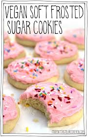 vegan soft frosted sugar cookies it