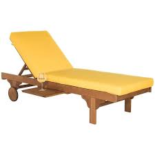 Wood Outdoor Chaise Lounge Chair