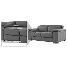 Charlie Gray Leather Power Reclining