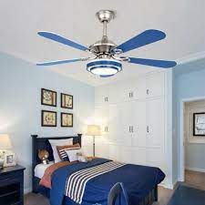 52 Blue Ceiling Fan Light With