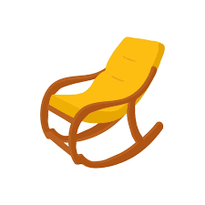 Icon Of Vintage Yellow Rocking Chair