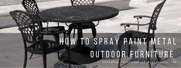 spray paint metal outdoor furniture